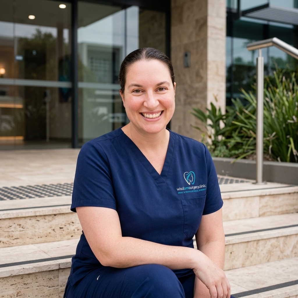 Dr Anna Raymond outside Wisdom Surgery Clinic